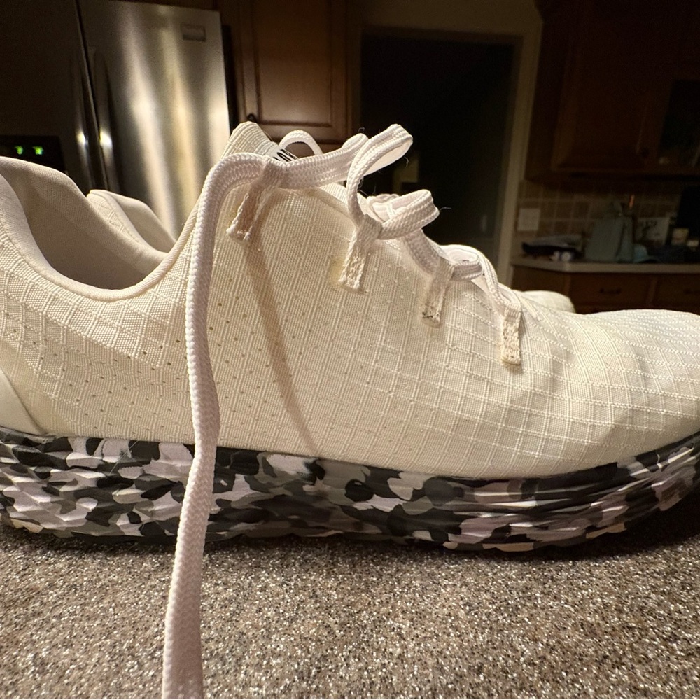 NOBULL White and Black Men’s Sneakers. Worn one time , indoors. Like new!